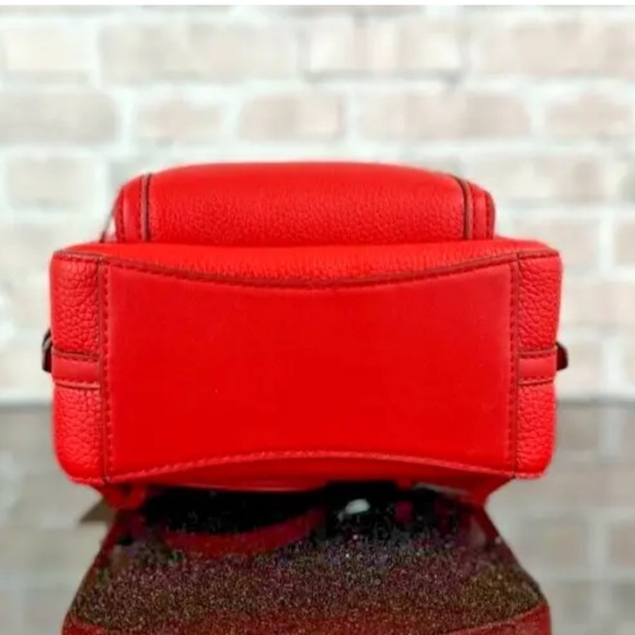 MICHAEL KORS JAYCEE LEATHER XS BACKPACK SHOULDER BAG $398 Bright Red - Picture 6 of 7